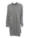 Isabel Marant Etoile Size 42 Black & White Cotton Pinstripe Long Sleeve Dress Black & White / 42