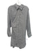 Isabel Marant Etoile Size 42 Black & White Cotton Pinstripe Long Sleeve Dress Black & White / 42