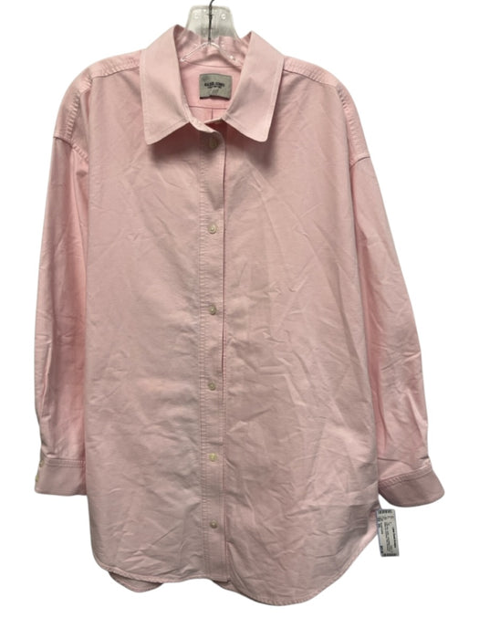Rachel Comey Size M/L Light Pink Cotton Long Balloon Sleeve Button Up Shirt Top Light Pink / M/L