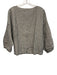 Ichi Antiquites Size Est L Taupe Beige & Blue Linen Striped Boat Neck Top Taupe Beige & Blue / Est L