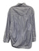 Citizens of Humanity Size L Blue & White Cotton Striped Long Sleeve Shirt Top Blue & White / L