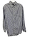 Citizens of Humanity Size L Blue & White Cotton Striped Long Sleeve Shirt Top Blue & White / L