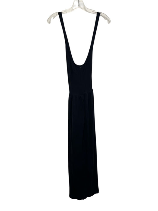 Rachel Comey Size L Black Cotton Pique Criss Cross Back U Neck Dress Black / L