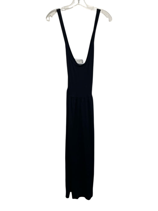 Rachel Comey Size L Black Cotton Pique Criss Cross Back U Neck Dress Black / L