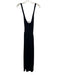Rachel Comey Size L Black Cotton Pique Criss Cross Back U Neck Dress Black / L