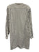 Chimala Size M Cream White & Navy Blue Cotton Striped 1/2 Button Tunic Top Cream White & Navy Blue / M
