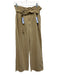 Boyish Size 29 Khaki Beige Cotton Blend Paper Bag Waist Pleated High Waist Pants Khaki Beige / 29