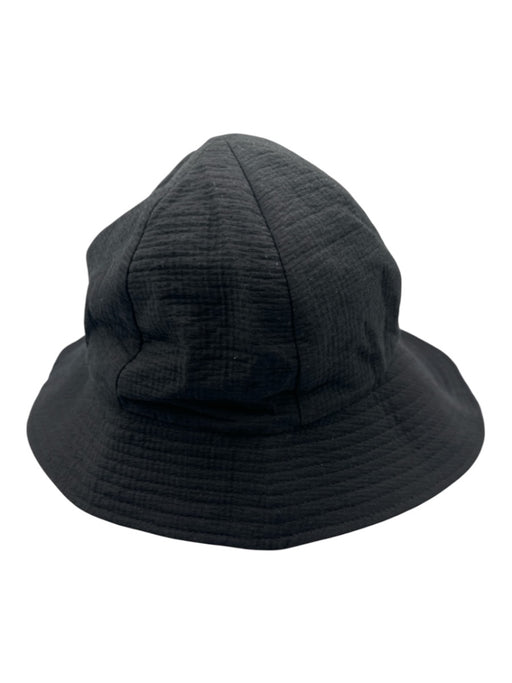Rachel Comey Black Cotton Blend Asymmetric Sun Floppy wide brim Hat Black