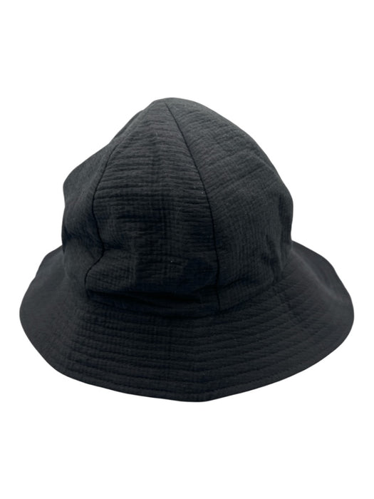 Rachel Comey Black Cotton Blend Asymmetric Sun Floppy wide brim Hat Black