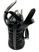 Melie Bianco Black Silicone Faux Leather Basket Removable pouch Hand Bag Black