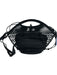 Melie Bianco Black Silicone Faux Leather Basket Removable pouch Hand Bag Black