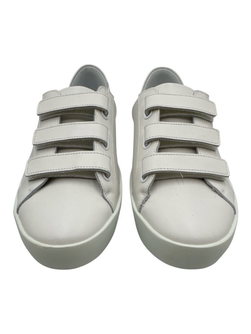 freda salvador Shoe Size 8 White Leather Upper Velcro Strap D'Orsay Sneakers White / 8
