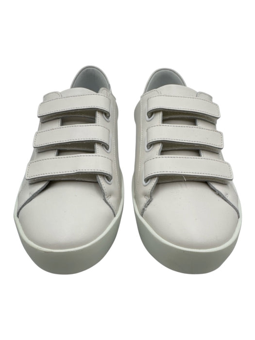 freda salvador Shoe Size 8 White Leather Upper Velcro Strap D'Orsay Sneakers White / 8