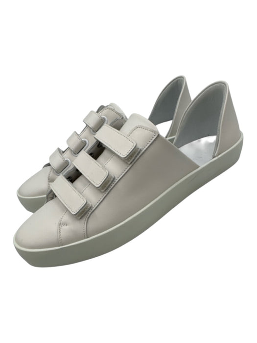 freda salvador Shoe Size 8 White Leather Upper Velcro Strap D'Orsay Sneakers White / 8