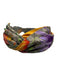 Gucci Yellow, Brown & Multi Silk Guccissima Floral Twist Knot Headband Yellow, Brown & Multi