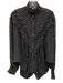 Alexa Chung Size M Black & White Polyester Long Sleeve Polka Dot Buttons Top Black & White / M