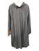 The Frankie Shop Size L White & Gray Cotton & Nylon 3/4 Sleeve Stripe Midi Dress White & Gray / L