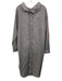 The Frankie Shop Size L White & Gray Cotton & Nylon 3/4 Sleeve Stripe Midi Dress White & Gray / L