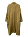 The Frankie Shop Size L Yellow Beige Cotton 3/4 Sleeve Buttons Collar Midi Dress Yellow Beige / L