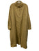 The Frankie Shop Size L Yellow Beige Cotton 3/4 Sleeve Buttons Collar Midi Dress Yellow Beige / L