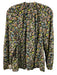 Doen Size L Navy Blue, Green, Multi Cotton & Viscose Long Sleeve Buttons Top Navy Blue, Green, Multi / L