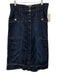 Goop G. Label Size 30 Dark Wash Cotton Denim Buttons Patch Pockets Midi Skirt Dark Wash / 30