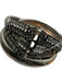 No Brand Silver & Clear Metal Rhinestone Hook Clasp Stretch Art Deco Belts Silver & Clear / M