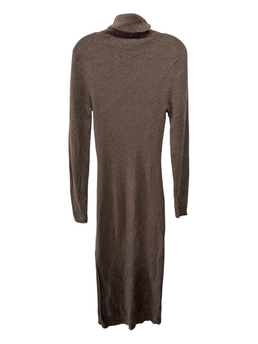 Reformation Size XL Brown Recycled Cashmere Rib Knit Long Sleeve Maxi Dress Brown / XL