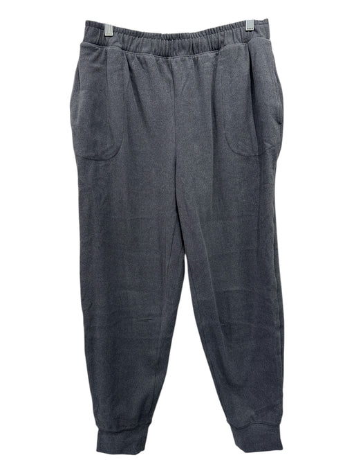 Varley Size Large Gray Polyester Blend Brushed Ribbed Elastic Waist Jogger Pants Gray / Large