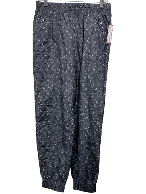Varley Size Large Gray & Dark Gray Nylon Floral Abstract Woven Jogger Pants Gray & Dark Gray / Large