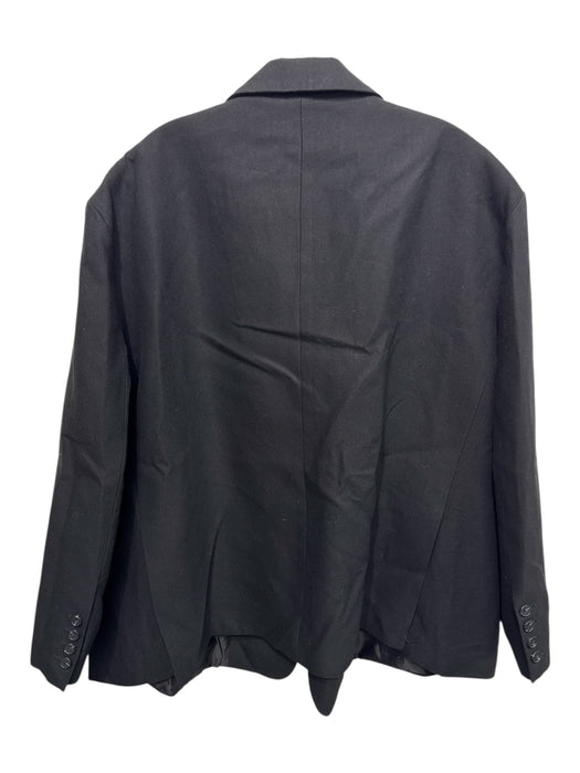 The Frankie Shop Size L/XL Black Rayon Blend 2 Buttons Blazer Oversize Jacket Black / L/XL
