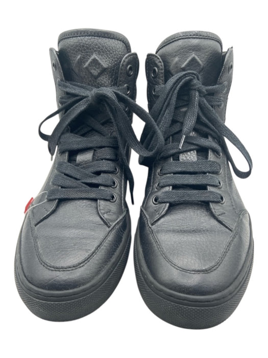 Koio Shoe Size 38 Black Leather round toe lace up High Top Sneakers Black / 38