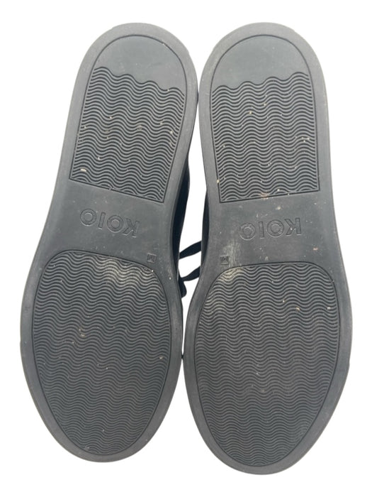 Koio Shoe Size 38 Black Leather round toe lace up High Top Sneakers Black / 38