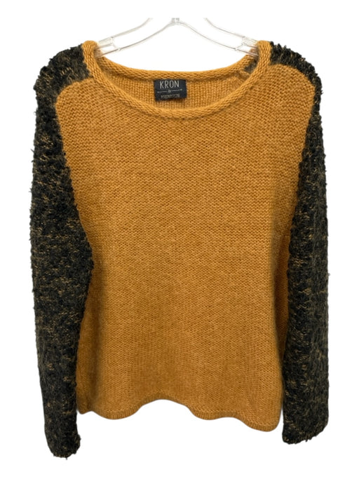 Kron By KronKron Size S Yellow & Black Nylon & Wool Long Sleeve Knit Sweater Yellow & Black / S