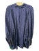 Rachel Comey Size 4/L Navy Blue Viscose Blend Long Sleeve Tie Neck V Neck Top Navy Blue / 4/L