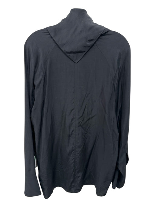 Rodebjer Size L Black Viscose & Tencel Long Sleeve V Neck Capelet Top Black / L