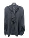 Rodebjer Size L Black Viscose & Tencel Long Sleeve V Neck Capelet Top Black / L