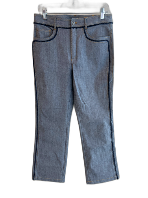 Cinq a Sept Size 8 Light Blue Cotton Blend 5 Pocket Mid Rise Zip Fly Jeans Light Blue / 8