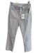 Frame Size 29 White & Navy Cotton Blend Striped 4 Pocket Zip Fly High Rise Jeans White & Navy / 29