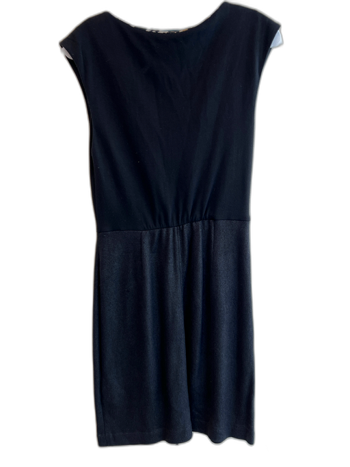 Alice & Olivia Size Est Small Black Viscose Blend V Neck Sleeveless Dress Black / Est Small
