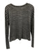 Rag & Bone Size XS Gray & Black Rayon Blend Long Sleeve Striped Knit Top Gray & Black / XS
