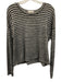 Rag & Bone Size XS Gray & Black Rayon Blend Long Sleeve Striped Knit Top Gray & Black / XS