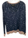 Rag & Bone Size Small Blue, Pink, White Viscose Blend Long Sleeve V Neck Sweater Blue, Pink, White / Small