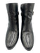 Carolina Herrera Shoe Size 39 Black Leather Stiletto Ankle Buckle Suede Booties Black / 39