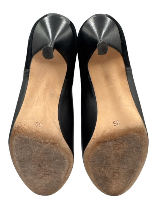 Carolina Herrera Shoe Size 39 Black Leather Stiletto Ankle Buckle Suede Booties Black / 39