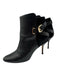Carolina Herrera Shoe Size 39 Black Leather Stiletto Ankle Buckle Suede Booties Black / 39