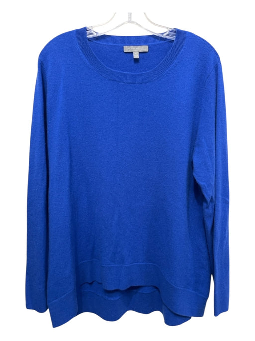 Neiman Marcus Size XL Blue Cashmere Rib Knit Long Sleeve Round Neck Sweater Blue / XL