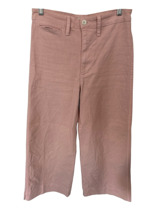 Madewell Size 27 Peach Cotton High Waist Wide Leg Pants Peach / 27