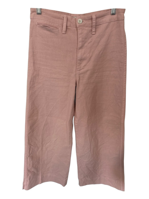 Madewell Size 27 Peach Cotton High Waist Wide Leg Pants Peach / 27