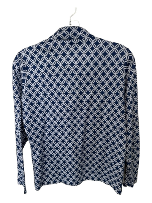 Masters Size M Navy & white Cotton Long Sleeve Half Zip Golf Jacket Navy & white / M